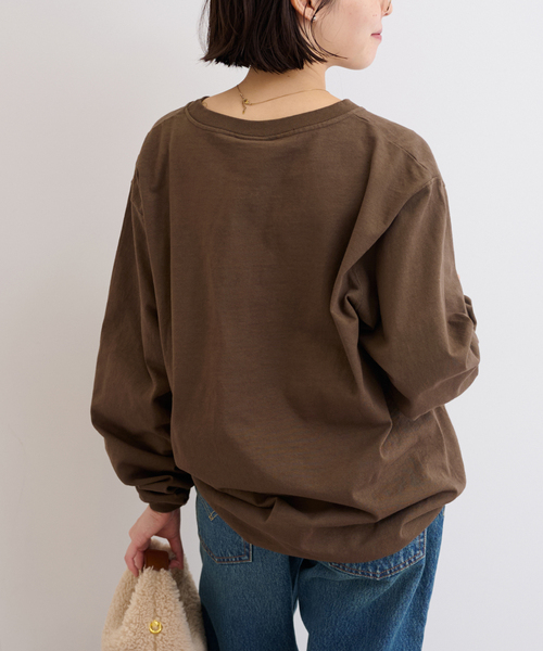 Goodwear(グッドウェア)の「【Goodwear/グッドウェア】クルーネックロングスリーブカットソー(Tシャツ/カットソー・レディース・ホワイト/ネイビー/ブラウン・LARGE)」の20枚目の写真