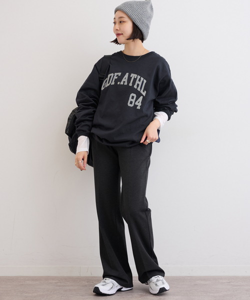 Goodwear(グッドウェア)の「【Goodwear/グッドウェア】クルーネックロングスリーブカットソー(Tシャツ/カットソー・レディース・ホワイト/ネイビー/ブラウン・LARGE)」の21枚目の写真