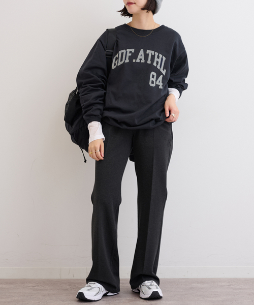 Goodwear(グッドウェア)の「【Goodwear/グッドウェア】クルーネックロングスリーブカットソー(Tシャツ/カットソー・レディース・ホワイト/ネイビー/ブラウン・LARGE)」の22枚目の写真