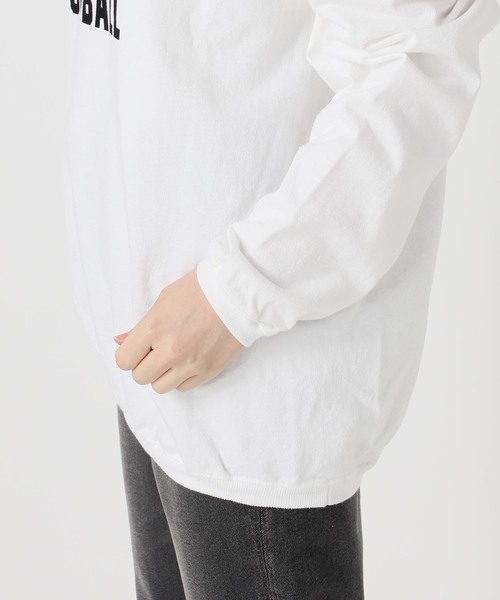 Goodwear(グッドウェア)の「【Goodwear/グッドウェア】クルーネックロングスリーブカットソー(Tシャツ/カットソー・レディース・ホワイト/ネイビー/ブラウン・LARGE)」の6枚目の写真
