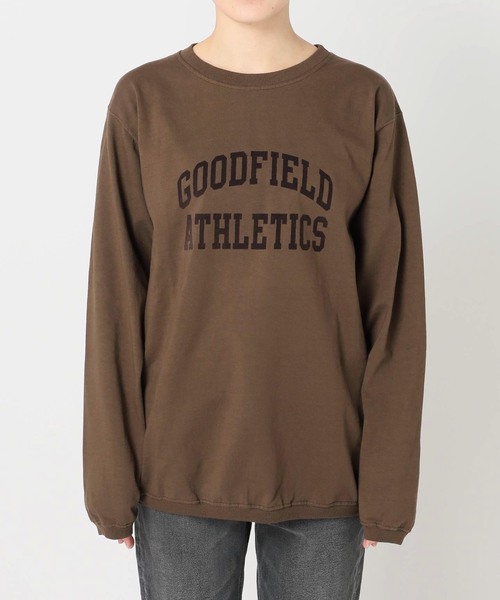 Goodwear(グッドウェア)の「【Goodwear/グッドウェア】クルーネックロングスリーブカットソー(Tシャツ/カットソー・レディース・ホワイト/ネイビー/ブラウン・LARGE)」の10枚目の写真