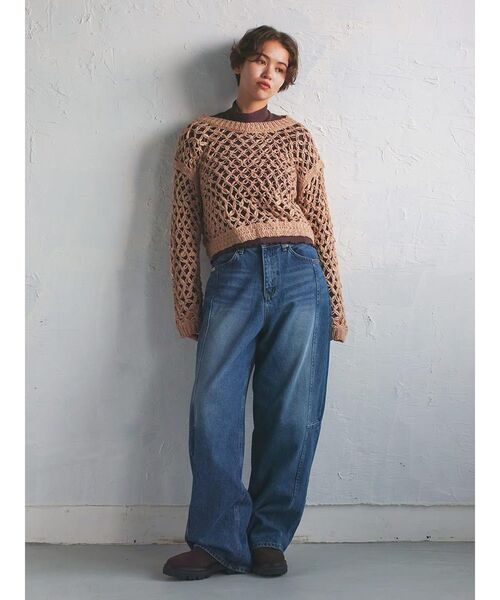 FIKA.(フィーカ)の「Prib turtle tee(Tシャツ/カットソー・レディース・ダークブラウン/杢グレー/チャコール/アイボリー/ワインレッド・FREE)」の18枚目の写真