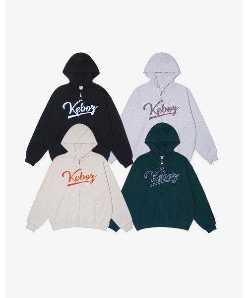 KEBOZ(ケボズ)の「ICON SWEAT FULL ZIP HOODIE(パーカー・メンズ・ブラック/グレー/グリーン/クリーム・S/M/L/2XL/XL)」の8枚目の写真