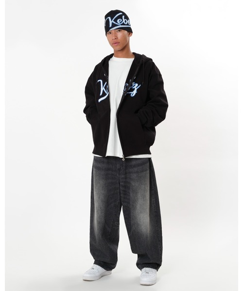 KEBOZ(ケボズ)の「ICON SWEAT FULL ZIP HOODIE(パーカー・メンズ・ブラック/グレー/グリーン/クリーム・S/M/L/2XL/XL)」の7枚目の写真