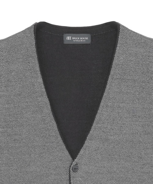 BRICK HOUSE by TOKYO SHIRT(ブリックハウス)の「バーズアイ ニットジレ(ベスト・メンズ・チャコール/ネイビー・LL/M/L/XL)」の11枚目の写真