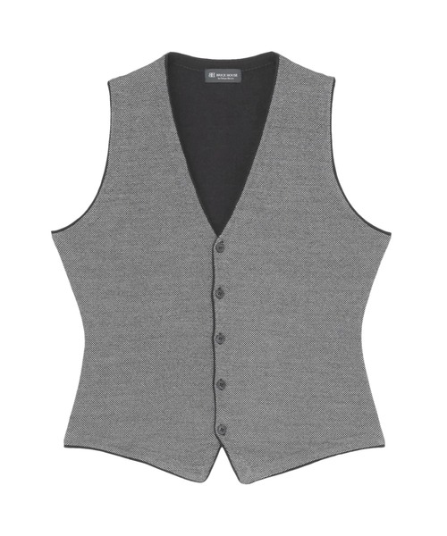 BRICK HOUSE by TOKYO SHIRT(ブリックハウス)の「バーズアイ ニットジレ(ベスト・メンズ・チャコール/ネイビー・LL/M/L/XL)」の5枚目の写真