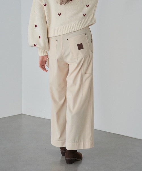 RAY CASSIN（レイカズン）の「コーデュロイペインターパンツ（その他パンツ・レディース・アイボリー/ブラウン/ネイビー・S/M）」の8枚目の写真