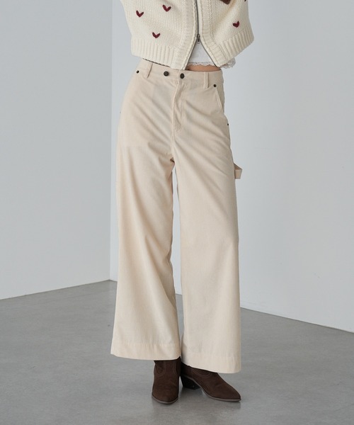RAY CASSIN（レイカズン）の「コーデュロイペインターパンツ（その他パンツ・レディース・アイボリー/ブラウン/ネイビー・S/M）」の10枚目の写真