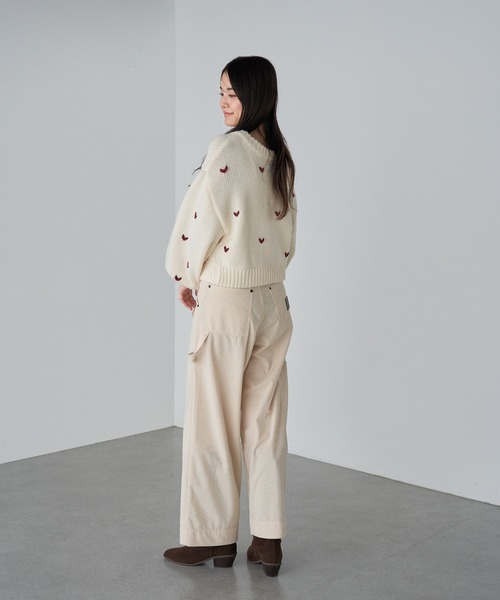 RAY CASSIN（レイカズン）の「コーデュロイペインターパンツ（その他パンツ・レディース・アイボリー/ブラウン/ネイビー・S/M）」の7枚目の写真