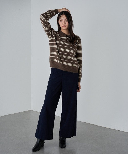 RAY CASSIN（レイカズン）の「コーデュロイペインターパンツ（その他パンツ・レディース・アイボリー/ブラウン/ネイビー・S/M）」の12枚目の写真