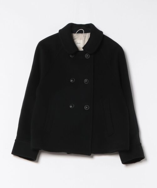 Jines(ジネス)の「シャルム加工ウールショートPコート(ピーコート・レディース・キャメル/ピンク/レッド/ブラック・38)」の2枚目の写真