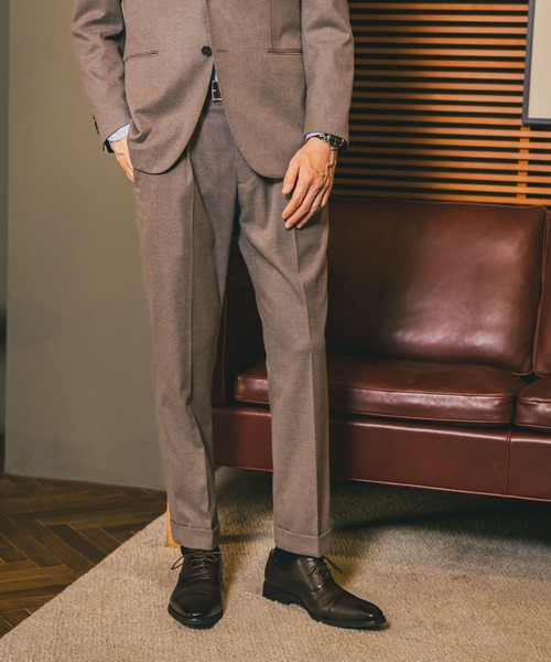 GLOBAL WORK(グローバルワーク)の「ストレッチ起毛TRパンツ/Salon de GW/581178(スラックス・メンズ・オリーブ/グレー/モカ・SMALL/MEDIUM/LARGE/X-LARGE)」の3枚目の写真