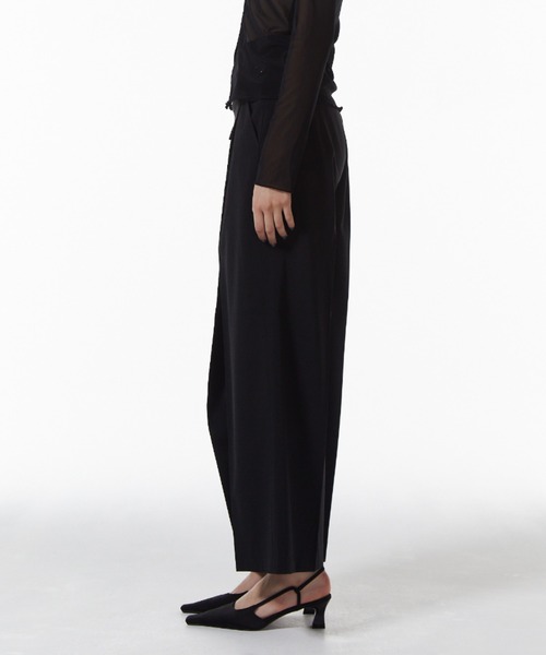 JOSE MOON（ジョゼムーン）の「WRAP LAYERED PANTS/ラップレイヤードパンツ（その他パンツ・レディース・ブラック/グレー・36/38）」の18枚目の写真