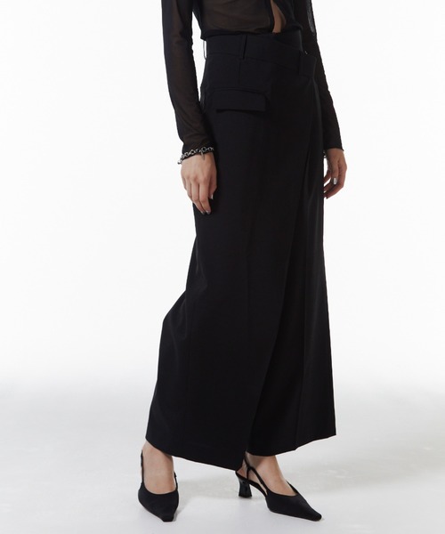 JOSE MOON（ジョゼムーン）の「WRAP LAYERED PANTS/ラップレイヤードパンツ（その他パンツ・レディース・ブラック/グレー・36/38）」の17枚目の写真