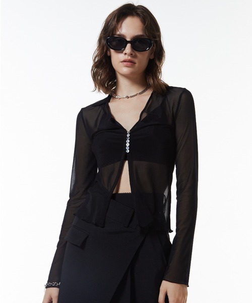 JOSE MOON（ジョゼムーン）の「WRAP LAYERED PANTS/ラップレイヤードパンツ（その他パンツ・レディース・ブラック/グレー・36/38）」の3枚目の写真