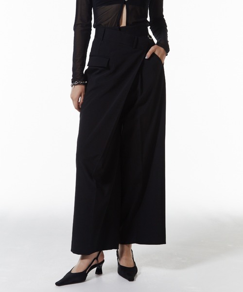 JOSE MOON（ジョゼムーン）の「WRAP LAYERED PANTS/ラップレイヤードパンツ（その他パンツ・レディース・ブラック/グレー・36/38）」の15枚目の写真