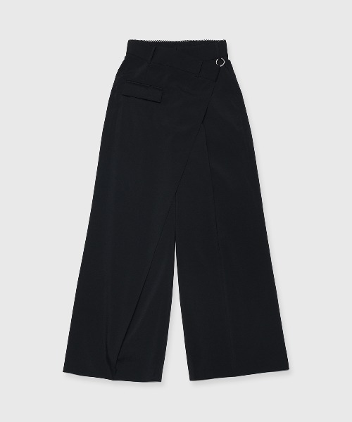 JOSE MOON（ジョゼムーン）の「WRAP LAYERED PANTS/ラップレイヤードパンツ（その他パンツ・レディース・ブラック/グレー・36/38）」の5枚目の写真