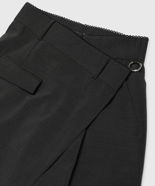 JOSE MOON（ジョゼムーン）の「WRAP LAYERED PANTS/ラップレイヤードパンツ（その他パンツ・レディース・ブラック/グレー・36/38）」の8枚目の写真