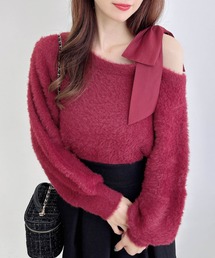 INGNI | 肩リボンワンショルフェザーニット(ニット/セーター)