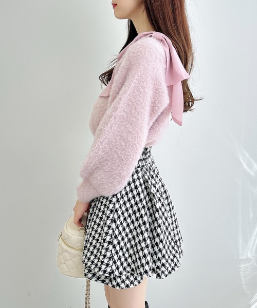 INGNI（イング）の「肩リボンワンショルフェザーニット（ニット/セーター・レディース・ピンク系6/ホワイト×ホワイト/ワイン系4/グレー系その他3/ワイン系9/ホワイト×ブラック・M）」の19枚目の写真