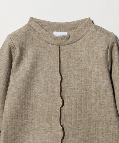 green label relaxing（グリーンレーベルリラクシング）の「配色メロー起毛 テレコトップス / キッズ  100cm-160cm（Tシャツ/カットソー・キッズ・ブラウン系/オフホワイト/グレー系・130cm/110cm/160cm/100cm/150cm/120cm/140cm）」の20枚目の写真