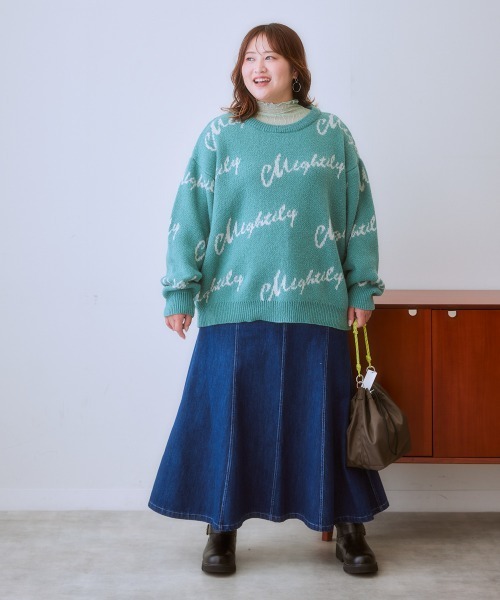 SMILE LAND（スマイルランド）の「＜大きいサイズ＞マキシ丈デニムスカート（ゆったりヒップ）（デニムスカート・レディース・ライトブルー/インディゴブルー・L/5L/4L/3L/LL）」の10枚目の写真