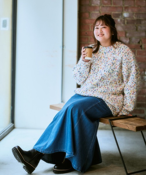 SMILE LAND（スマイルランド）の「＜大きいサイズ＞マキシ丈デニム