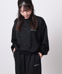 STARTER（スターター）の「【88】【STARTER/スターター】ラメ入り ショート丈 スウェット＆ スウェットパンツ/セットアップ/ワンポイント刺繍（セットアップ）」