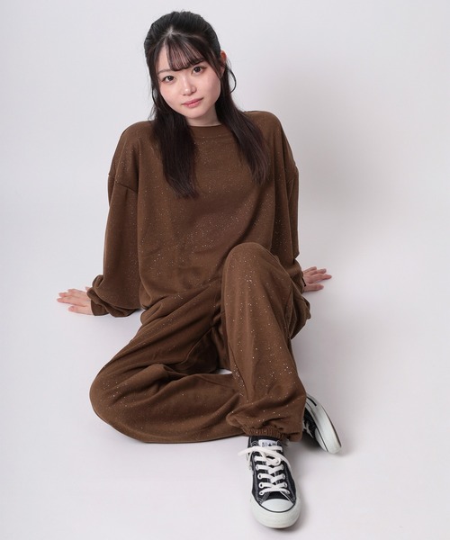 セール】【88】【STARTER/スターター】ラメ入り ショート丈 スウェット