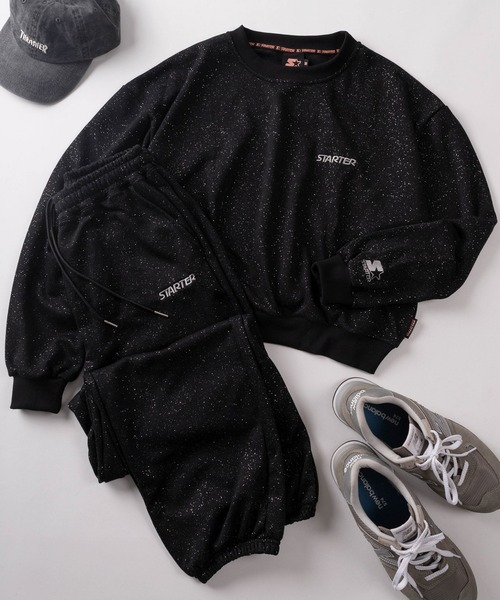 セール】【88】【STARTER/スターター】ラメ入り ショート丈 スウェット