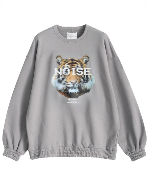 SHAREEF（シャリーフ）の「"DOT TIGER" BIG SWEAT（スウェット・メンズ・ライトグレー/ブラック・1/2）」の2枚目の写真