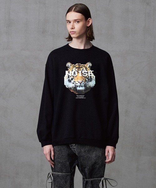 SHAREEF（シャリーフ）の「"DOT TIGER" BIG SWEAT（スウェット・メンズ・ライトグレー/ブラック・1/2）」の3枚目の写真