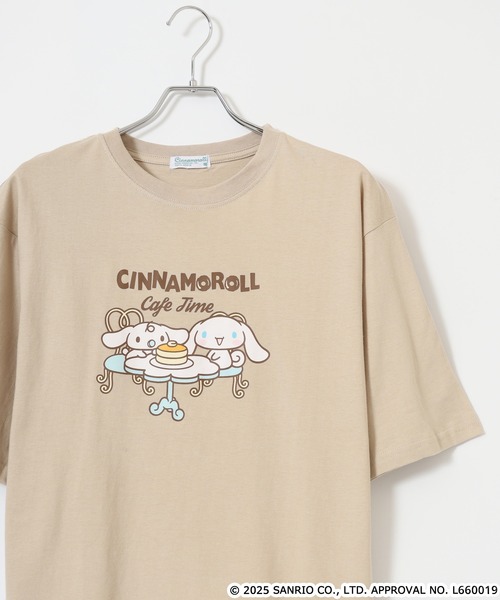 sanrio(サンリオ)の「サンリオキャラクターズ レディース ビッグシルエットTシャツ(Tシャツ/カットソー・レディース・オフホワイト/アイボリー系/ネイビー系/ブラック/ブルーグレー/グレイッシュベージュ/ホワイト系/ピンクベージュ/ピンク系その他/ホワイト系1/オートミール/ネイビー/ライトパープル/ダークグレー/ブラック系/チャコール/ホワイト/ブラック系1・M/L)」の12枚目の写真