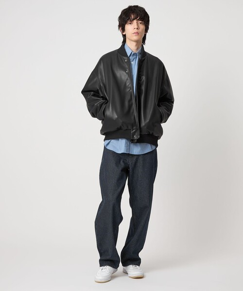 セール】＜CITEN＞レザーライクバルーンジップブルゾン（ブルゾン
