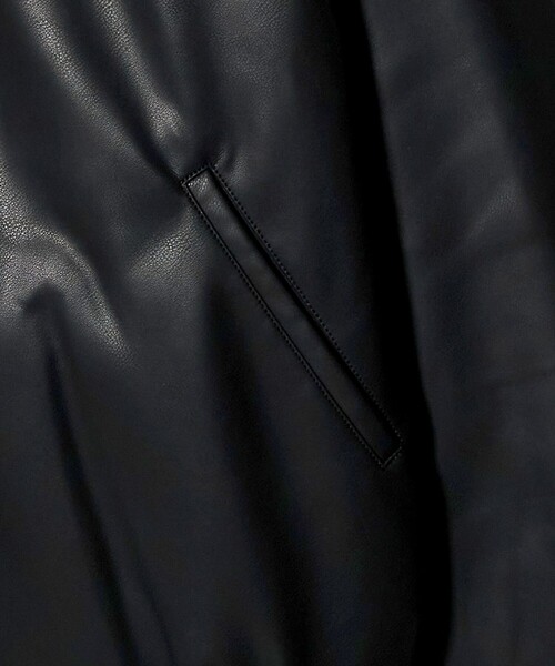CITEN（シテン）の「＜CITEN＞レザーライクバルーンジップブルゾン