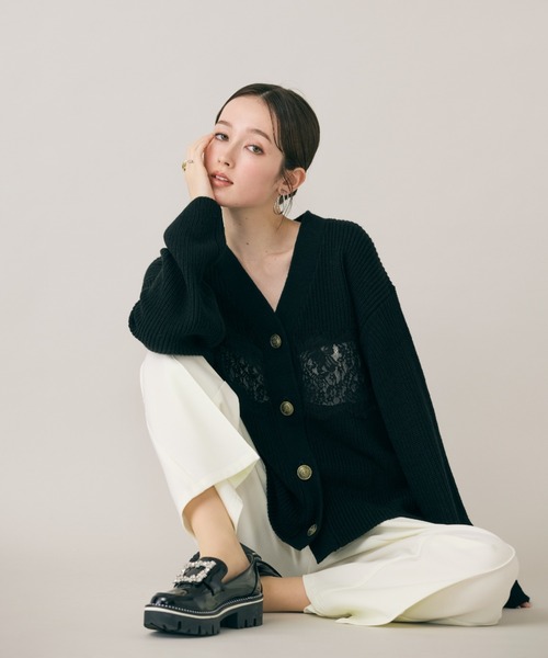 シアーレースカーディガン（カーディガン/ボレロ）｜Audie a Muses