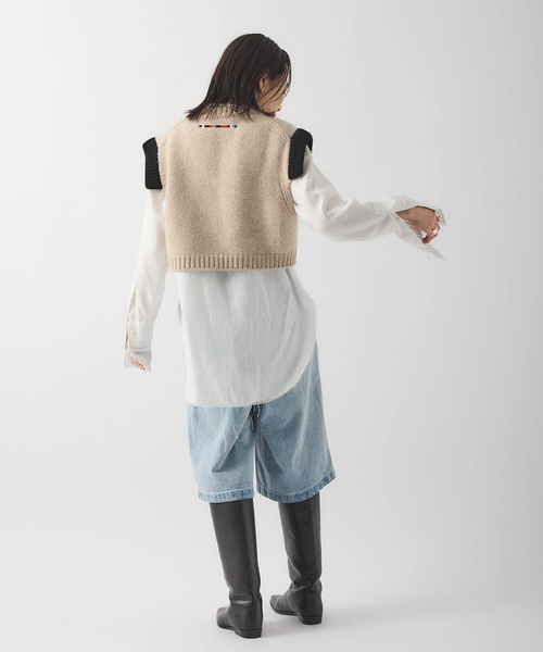 セール】別注【Y.A.Acc】for JS Bicolor knit Vest（ベスト）｜Y.A.Acc
