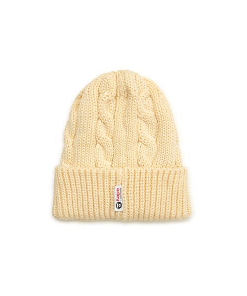 AAPE BY A BATHING APE（エーエイプバイアベイシングエイプ）の「AAPE KNIT CAP（ニットキャップ/ビーニー・メンズ・ブラック/アイボリー・FREE）」の3枚目の写真