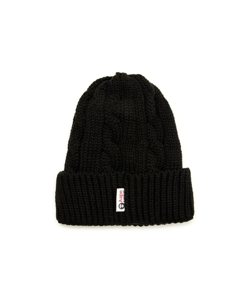 AAPE BY A BATHING APE（エーエイプバイアベイシングエイプ）の「AAPE KNIT CAP（ニットキャップ/ビーニー・メンズ・ブラック/アイボリー・FREE）」の7枚目の写真