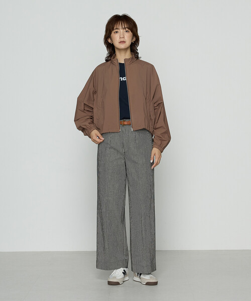 COMME CA Wardrobe（コムサワードローブ）の「〔 +サイズ 〕ドライナイロンストレッチタフタ ブルゾン（ブルゾン・レディース・ネイビー/ブラウン系その他・13号）」の21枚目の写真