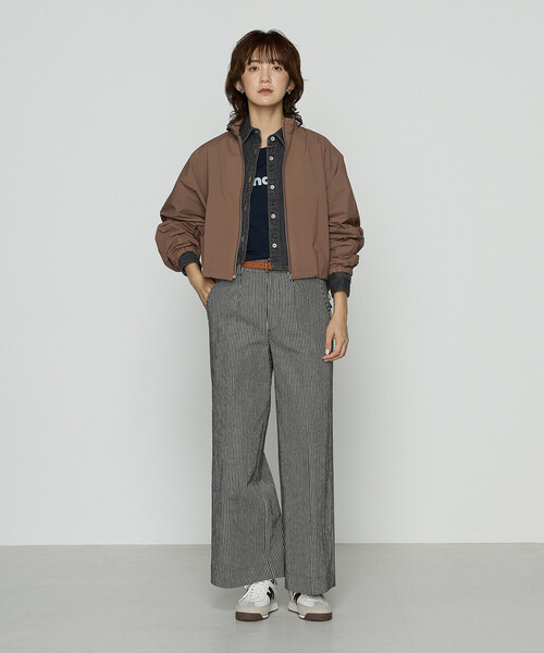 COMME CA Wardrobe（コムサワードローブ）の「〔 +サイズ 〕ドライナイロンストレッチタフタ ブルゾン（ブルゾン・レディース・ネイビー/ブラウン系その他・13号）」の22枚目の写真