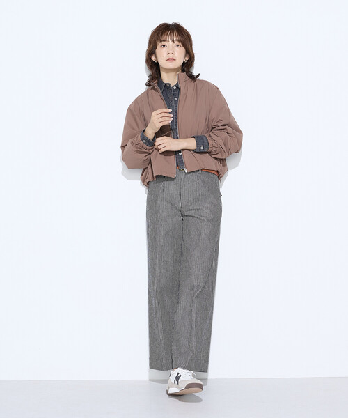 COMME CA Wardrobe（コムサワードローブ）の「〔 +サイズ 〕ドライナイロンストレッチタフタ ブルゾン（ブルゾン・レディース・ネイビー/ブラウン系その他・13号）」の6枚目の写真