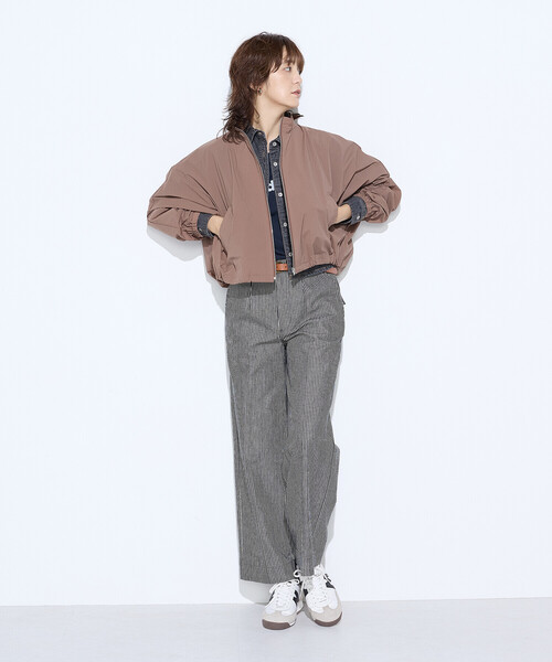 COMME CA Wardrobe（コムサワードローブ）の「〔 +サイズ 〕ドライナイロンストレッチタフタ ブルゾン（ブルゾン・レディース・ネイビー/ブラウン系その他・13号）」の7枚目の写真