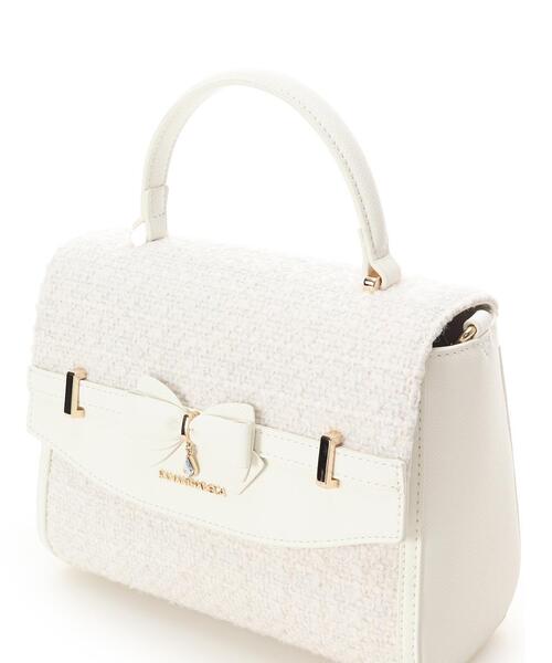 Samantha Vegaラメツイードアクセントリボンショルダーバッグ ラメツイードアクセントリボンショルダーバッグ(FREE ブラック