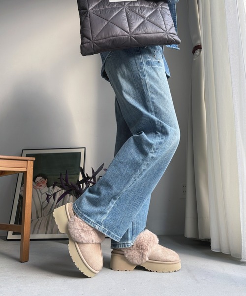 LUGG NAGG(ラグナグ)の「【厚底ヒール】バックバンドムートンサンダル【3E】(サンダル・レディース・ベージュ/キャメル/ブラック・M/S/L/LL)」の13枚目の写真