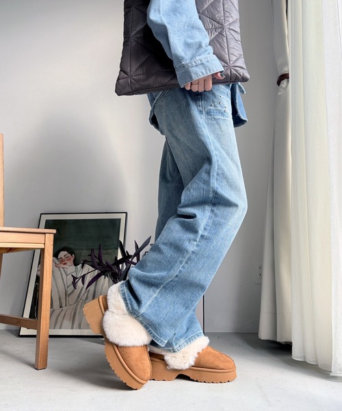 LUGG NAGG(ラグナグ)の「【厚底ヒール】バックバンドムートンサンダル【3E】(サンダル・レディース・ベージュ/キャメル/ブラック・M/S/L/LL)」の16枚目の写真