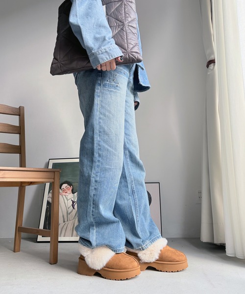 LUGG NAGG(ラグナグ)の「【厚底ヒール】バックバンドムートンサンダル【3E】(サンダル・レディース・ベージュ/キャメル/ブラック・M/S/L/LL)」の17枚目の写真