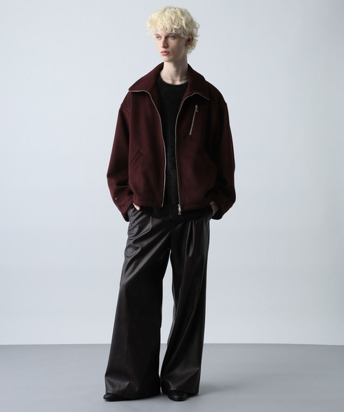 HARE（ハレ）の「ウールZIPブルゾン(HARE)（ブルゾン・メンズ・グレー/グレー系その他/ブラック/レッド・MEDIUM/SMALL）」の12枚目の写真