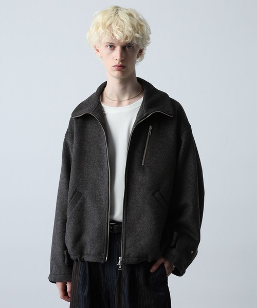 HARE（ハレ）の「ウールZIPブルゾン(HARE)（ブルゾン・メンズ・グレー/グレー系その他/ブラック/レッド・MEDIUM/SMALL）」の16枚目の写真