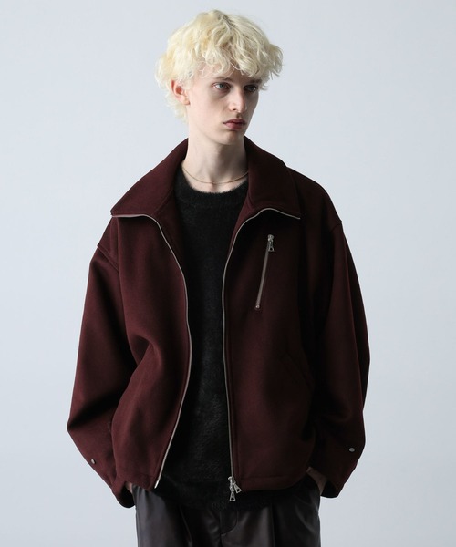 HARE（ハレ）の「ウールZIPブルゾン(HARE)（ブルゾン・メンズ・グレー/グレー系その他/ブラック/レッド・MEDIUM/SMALL）」の17枚目の写真